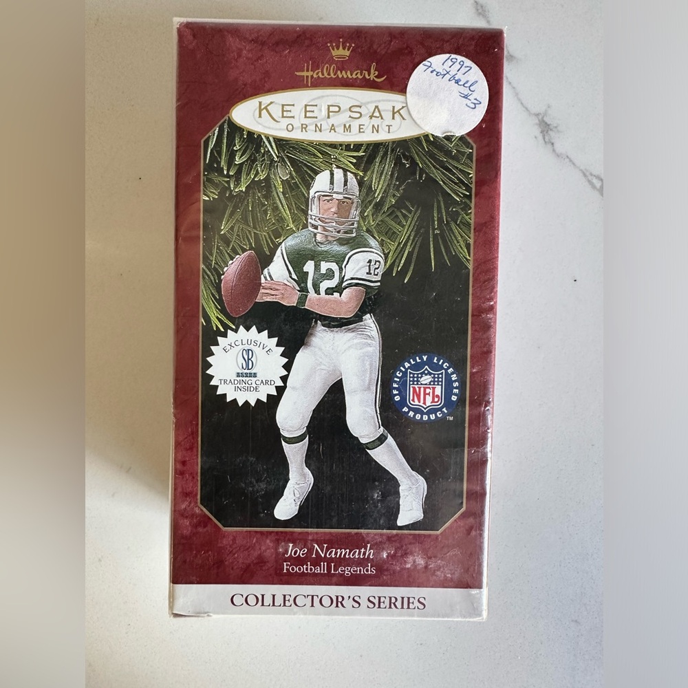 Hallmark Joe Namath Football Ornament